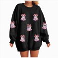 thumbnail image 2 of Towmus Women's Halloween Graphic Sweatshirts Sequin Ghost Pullover Crewneck Sweatshirt Tops, 2 of 5