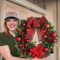 thumbnail image 1 of Christmas Bow Christmas Wreath Front Door Wreath Wreath Holders for Front Door Light up Christmas Wreath Battery Operated Wreaths Christmas with Timer Grape for Crafts Fresh Wreaths for Christmas, 1 of 3