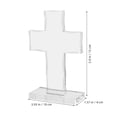 thumbnail image 2 of BESTYASH Cruz De Acrílico Transparente Para Espiritual Con Y Base Estable, 2 of 8