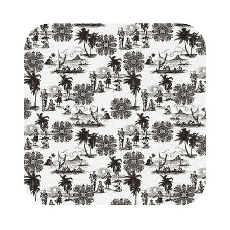 

Matuu Beach for Cup Coasters Set of 6 Leather Coasters Desk Coasters for Office Measures 4” x 4” Square