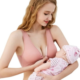 Women's Seamless Comfort Nursing Maternity Bras Sleeping Maternity Bra  Overnight Nursing Wide Band Shoulder Straps for Breastfeeding 