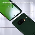 thumbnail image 4 of KOMI for Google Pixel 8 Case, Silicone Phone Case with 2 Screen Protector, Soft Anti-Scratch Microfiber Lining, Full Body Shockproof Slim Cover Support Wireless Charging, DarkGreen, 4 of 5