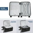 thumbnail image 3 of 2 Pcs Luggage Sets, Carry-on Luggage 20 Inch Front Open Luggage with Front Pocket, USB Port and TSA Lock for Travel & Business, 3 of 10