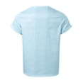 thumbnail image 4 of Xijirk Mens Shirts,Summer Solid Color Short Sleeve Crew Neck T Shirt Soft Breathable Comfortable Everyday Basic Top for Men,Shirts for Men,Light Blue,3XL, 4 of 9