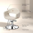 thumbnail image 6 of UBesGoo Barber Chair, Heavy Duty Hydraulic Salon Styling Chair, 360° Swivel with Footrest, Light Khaki, 6 of 8