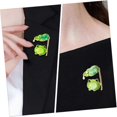 thumbnail image 3 of Frog Enamel Pin Brooch for Men and Women, Stylish Metal Suit Pin, No Gemstone, Unique Design, Durable Material, 3 of 5