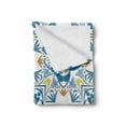 thumbnail image 2 of Ethnic Soft Flannel Fleece Throw Blanket, Tunisian Mosaic with Azulojo Spanish Influence Retro Inspired Artwork, Cozy Plush for Indoor and Outdoor Use, 70" x 90", Blue, by Ambesonne, 2 of 6