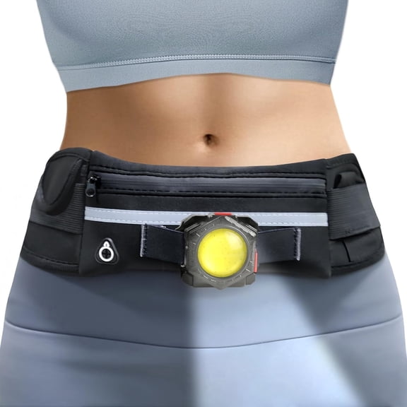 Running Lights, 1000Lumens Wearable Light Clip on Waist Belt, Super Bright COB Light with Adjustable Large Fanny Packet for Running, Walking, Hiking at Night(Waistlight)