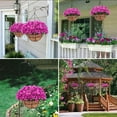 thumbnail image 4 of Artificial Fake Hanging Flowers with Basket, Faux Silk Morning Glory Flower Arrangement for Spring Summer Decor, Hanging Plant for Patio Garden Porch Outdoor Decor, 4 of 6