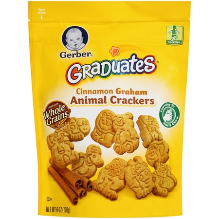 Gerber Graduates Cinnamon Graham Animal Crackers, 6 oz