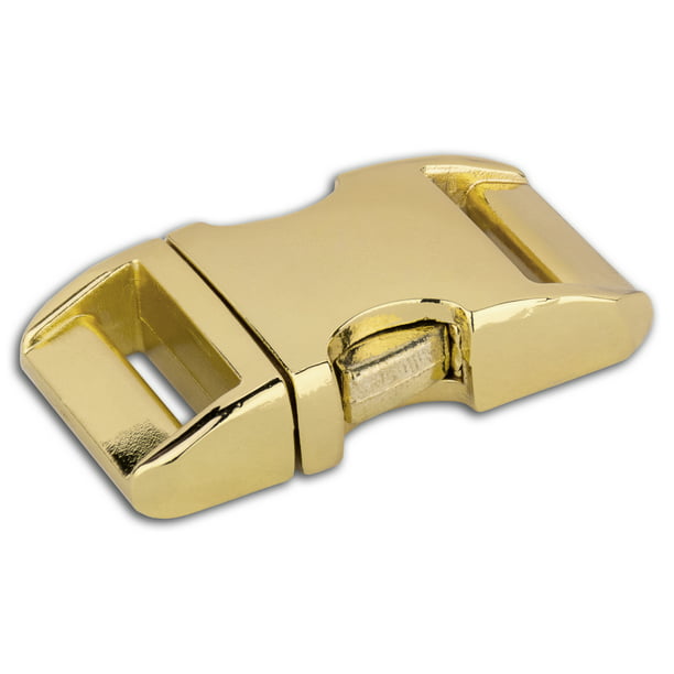 3/4 Inch Brass Plated Aluminum Side Release Buckles