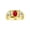 Ruby, variant on Men's Rings 14K Yellow Gold Rings Designer Weave Band 7X5MM Oval Gemstone & Diamond Ring Garnet January Birthstone Rings For Men, Size 11