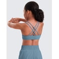 thumbnail image 2 of CRZ YOGA Girls Softness Butterluxe Cross Sports Bra Yoga Athletic Casual Double Spaghetti Strap Kids Teen, 2 of 6