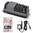 thumbnail image 2 of Knife Multifunctional Electric Knife Sharpener 3 Stage System Household Kitchen Knife Sharpener Tool for Straight Blade Knives Serrated Knives Scissors, 2 of 7