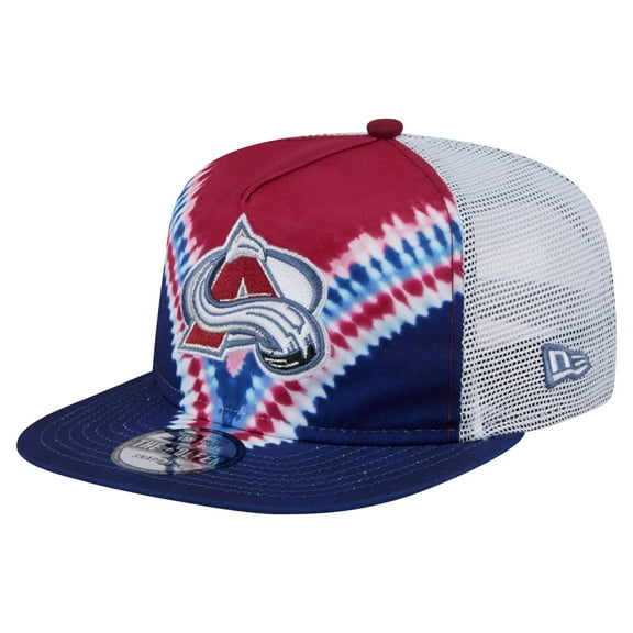 Men's-New Era  Navy/Burgundy Colorado Avalanche Throwback V-Dye Adjustable Golfer Hat