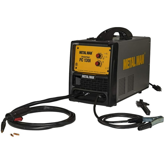Metal Man FC130i 120V Inverter Flux Core Wire Feed Welder, 30% Duty Cycle, Lightweight