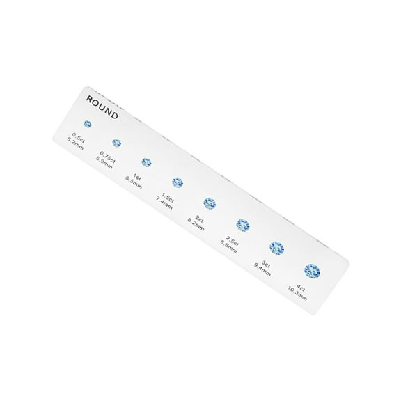 Acrylic Sizer Gauge - Precise Jewelry Measurement Tool for Gemstones & Wedding Bands