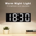 thumbnail image 4 of Clock JALL - Pantalla LED LED RGB de 12 pulgadas con luz nocturna (DST), 4 of 7