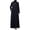 Black, variant on Women's Abaya Lace Applique Long Sleeve Floor Length Turkey Zipper Islamic Fashion