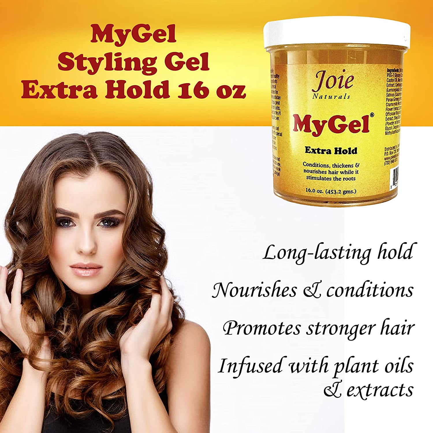 Joie Naturals MyGel Styling Gel Extra Hold 16 oz