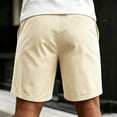 thumbnail image 5 of Mens Summer Striped Shorts Casual Drawstring Elastic Waist Quick Dry Lounge Shorts with Pocket Vacation Beach Clothes Yellow 2XL, 5 of 5