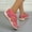 Red, variant on Wedge Sandals for Women Women's Plush Open-toe Comfortable Soft Warm Home Slippers