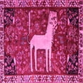 thumbnail image 1 of Ahgly Company Indoor Square Animal Pink Traditional Area Rugs, 6' Square, 1 of 4