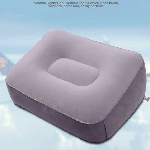 Soft Footrest Pillow PVC Inflatable Foot Rest Pillow Cushion Air Travel Office