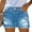 BU2, variant on Jean Shorts Womens High Waisted Stretchy Mom Two Buttons Frayed Raw Hem Ripped Denim Shorts Distressed Shorts for Women Denim Pants Womens Jeans Spring Break Fashion Beach Vacation Clothes Su