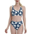 thumbnail image 2 of Picia Shark Women's High Waisted Bikini Scoop Neck Swimsuit Two Pieces Bathing Suit-Medium, 2 of 8