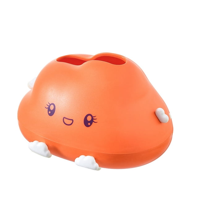 Home Office Hotel Cartoon Style Napkin Dispenser Bathroom Refillable Paper Napkins Box Case Organizer Container Orange