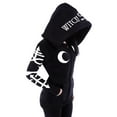 thumbnail image 2 of Pntutb Mujeres Loose Gothic Punk Manga Larga Con Capucha Estampado Negro Cardigan Chaqueta Abrigo Pntutb Pntutb-6705, 2 of 9
