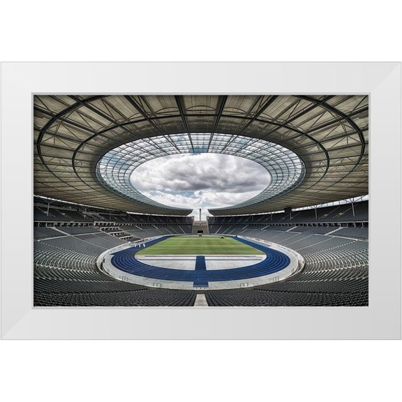 Cuomo, Massimo 14x10 White Modern Wood Framed Museum Art Print Titled - Olympiastadion Berlin