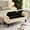 Beige, variant on 51.5" Tufted Milk Velvet Storage Bench, Upholstered Bed End Ottoman with Solid Wood Legs,Grey