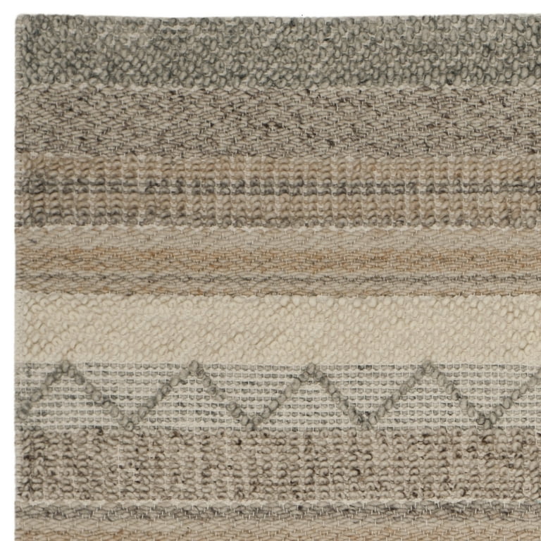 SAFAVIEH Natura Collection Hand Tufted Wool Area Rug, Beach