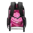 thumbnail image 2 of Kdxio Sparkling Pink Toilet Clear Backpack, Transparent Bookbag for School for Women Men, Capacity Clear Bag for College, Travel, 2 of 7