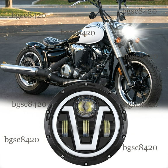 7'' inch LED Headlight Hi Lo for Yamaha V-Star XVS 650 950 1100 Classic Stryker