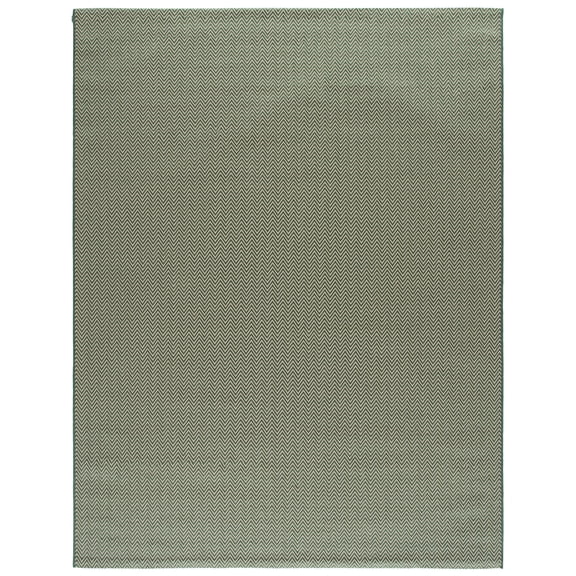 SAFAVIEH Courtyard Blazhe Chevron Indoor/Outdoor Area Rug, Dark Green/Beige, 9' x 12'