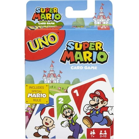 UNO Super Mario Card Game for Kids & Family, 2-10 Players, Ages 7 Years & Older
