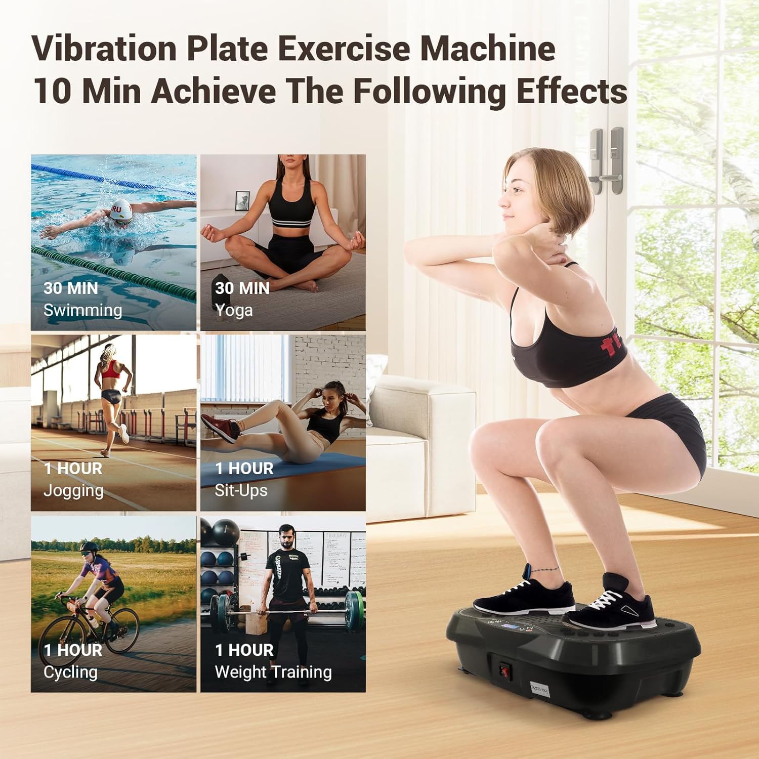 DMBOH Vibration Plate Exercise Machine for Full Body Workout, Fitness, Weight Loss, and Muscle Toning