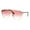 Gold Pink, variant on Unisex Robotic Asymetrical Bridge Line Shield Flat Top Racer Sunglasses Gold Black