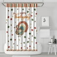 thumbnail image 6 of Happy Thanksgiving Shower Curtain, Abstract Modern Luxury Bathroom Decor, Turkey with Maple Leaves Decorative Waterproof Washable Cloth Fabric Bathroom Curtain with 12 Hooks 72x72 Inches, 6 of 6