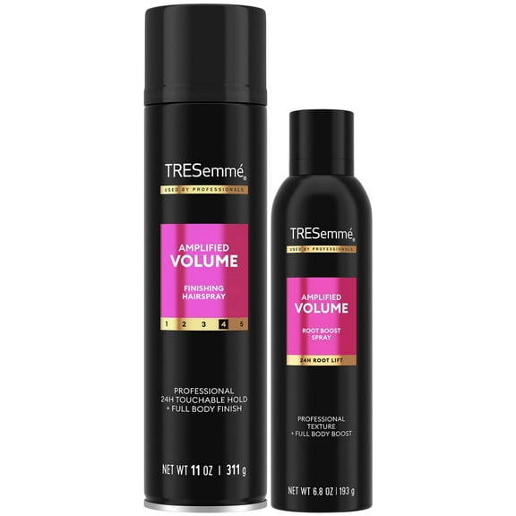 TRESemmé Amplified Volume Finishing Hairspray & Root Boost Spray – 24H Lift, Volumizing Hair Products