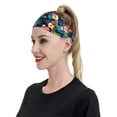 thumbnail image 3 of Daiia Colorful Flowers printed Men's Performance Headband,Sports Headbands,Moisture Wicking Workout Headband, 3 of 9