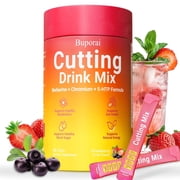 Cutting Drink Mix - with Berberine, 5-HTP, Yerba Mate & Magnesium - Healthy Weight Management & Gut Health - Vegan, Sugar-Free - 30 Packs