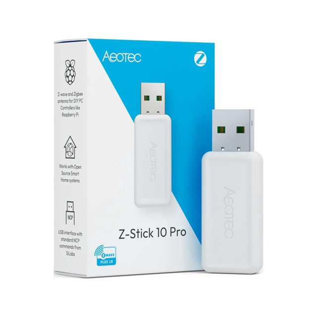 Adaptador USB AEOTEC Serie Z-Stick 10 Pro Zigbee 3.0 y Z-Wave 800