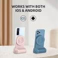 thumbnail image 3 of Support de Caméra 3 en 1 Prise en Charge Multifonctionnel Magnétique Selfie Photo Compatible Bluetooth Anti-Tremblement pour Android/iOS(Bleu), 3 of 8