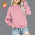 thumbnail image 2 of KAUOD Kids Crew Neck Fleece Sweatshirts Long Sleeve Thermal Pullover Sweater Toddler Boys Plain Cotton Shirt Tops Clothes, 2 of 9