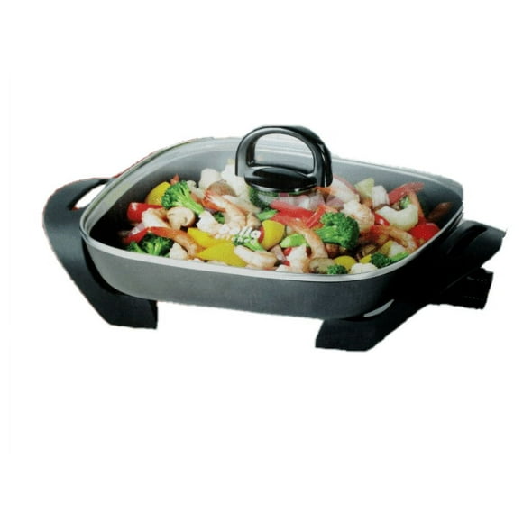 Bella Kitchen 12 inch New Electric Skillet Non-Stick with Glass Cover
