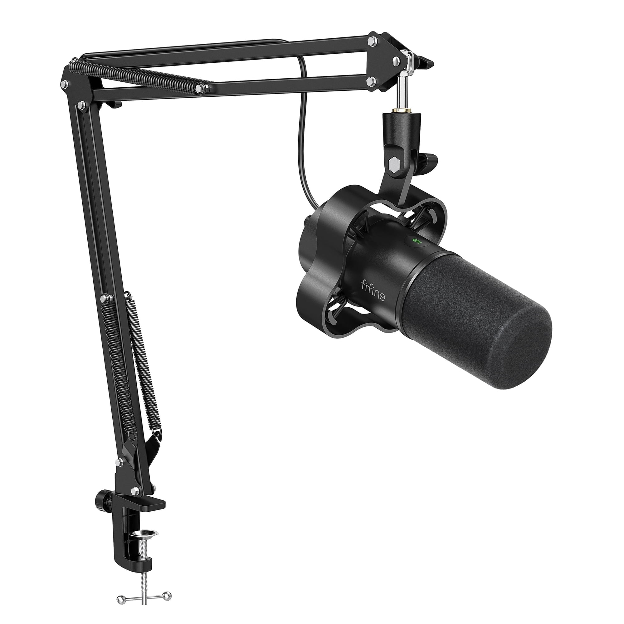 FIFINE K688 Podcast Dynamic Microphone with Boom Arm Stand, XLR USB Studio Microphone Kit for PC Computer, Gaming Mic with Clear Voice, Mute Button, Headphone Jack for Recording, K688CT